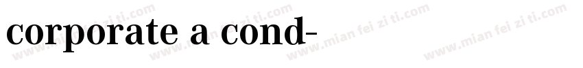corporate a cond字体转换